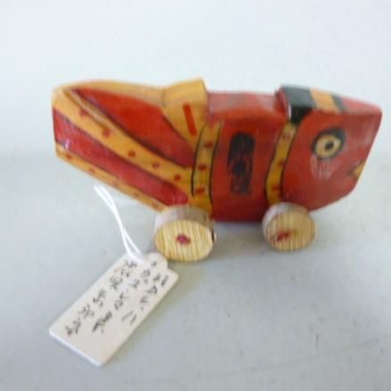 郷土玩具 鹿児島 鹿児島神宮 鯛車(大型22cm) 作者:宮地武二