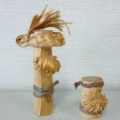 希少 アイヌ イナウ 60cm 台座付き アイヌイナウ希少