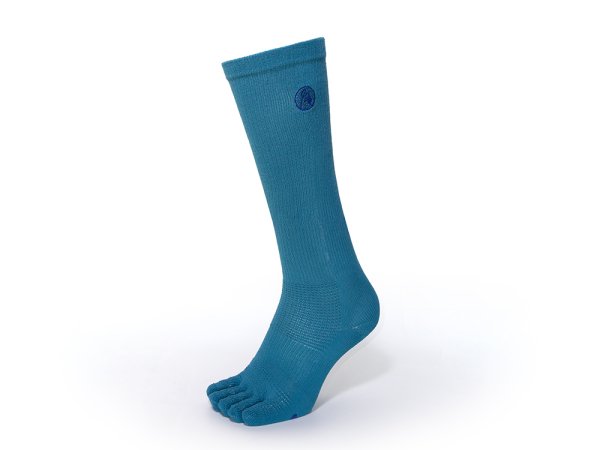 Rubes High Socks：足裏ハート：ターコイズブルー Turquoise blue + heart pattern sole