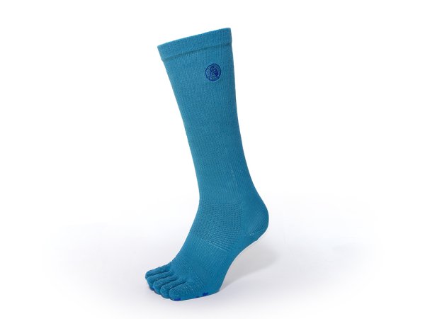 Rubes High Socks：足裏クローバー：ターコイズブルー Turquoise blue + clover pattern sole