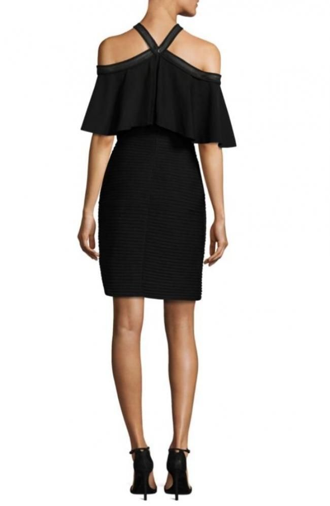 ☆美品☆TADASHI SHOJI ホルターネックトップス　フリル　サイズ4 黒 ☆美品☆TADASHI SHOJI ホルターネックトップス フリル サイズ4 黒