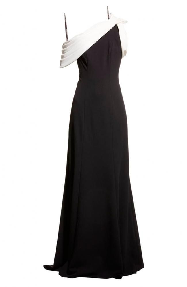TADASHI SHOJI サイドスリット ワンショルダー クレープドレス TADASHI SHOJI ワンショルダー ロングドレス グリーン 美品