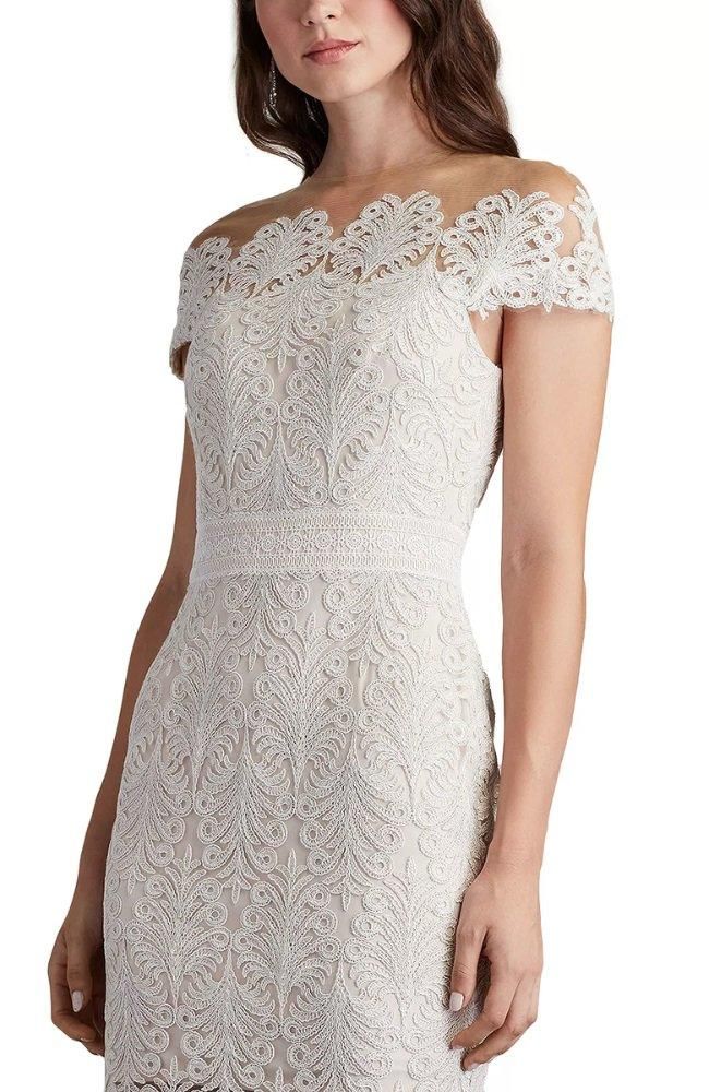 TADASHI SHOJI ホワイト ワンピース ドレス レース アイボリー 2 TADASHI SHOJI ホワイト ワンピース ドレス レース アイボリー 2