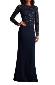 未使用✨ タダシショージ Lace & Crepe Gownドレス 黒 Tadashi Shoji Randall ロングドレス｜パーティーに映える黒白ドレス