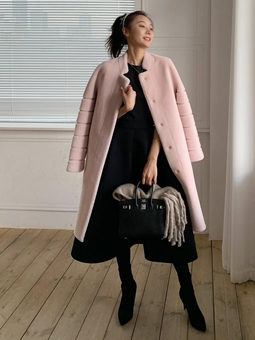 送込【未開封】DREAMIN PINK BOA COAT - ロングコート