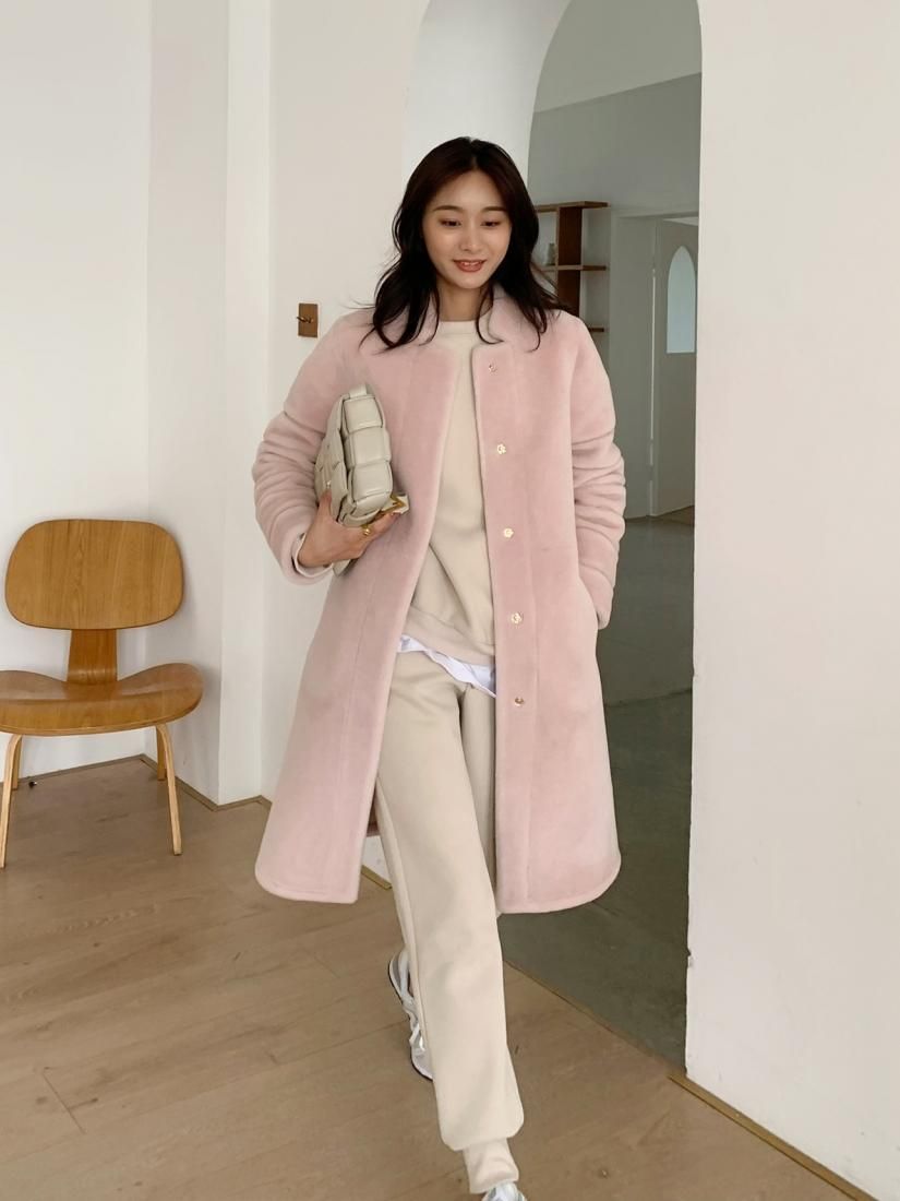 送込【未開封】DREAMIN PINK BOA COAT - ロングコート