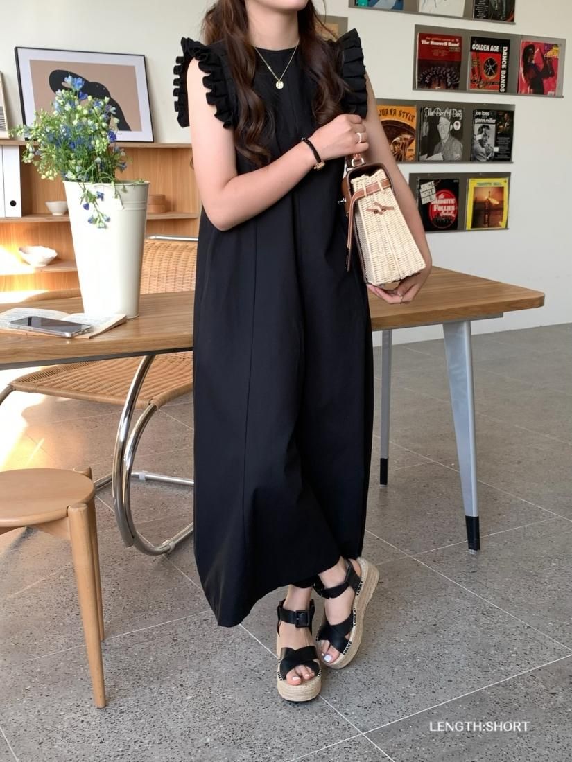 LINEN SHOULDER FRILL ROMPERS - BIRTHDAY BASH