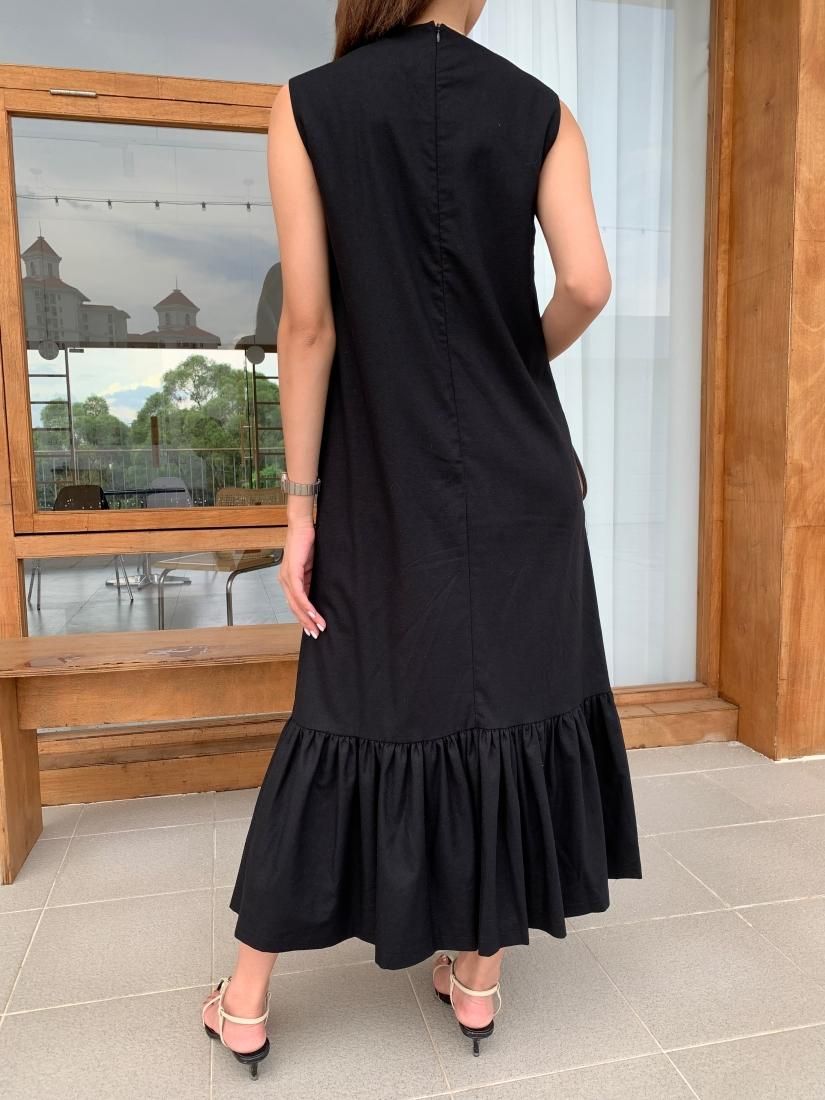 【セール】PEPLUM LINEN DRESS DOT birthdaybash PEPLUM LINEN DRESS DOT - BIRTHDAY BASH