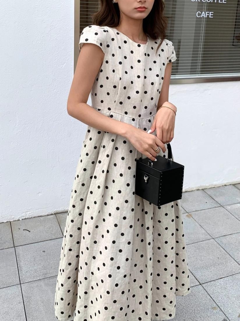 LINEN DOT DRESS - BIRTHDAY BASH