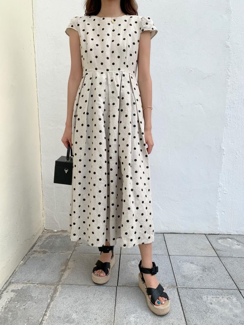 LINEN DOT DRESS - BIRTHDAY BASH