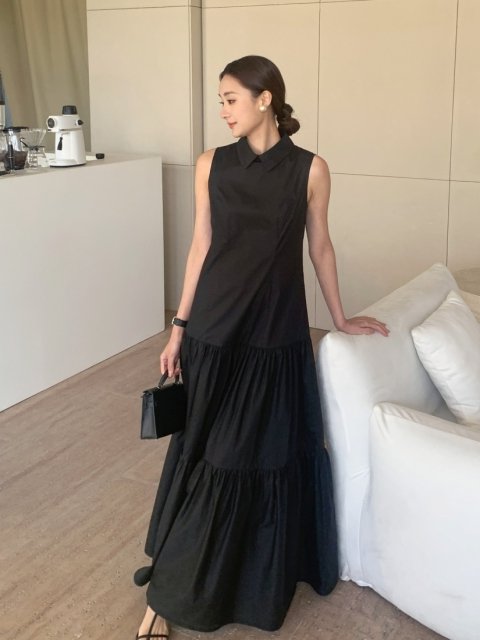 SOUTIEN COLLAR LONG DRESS