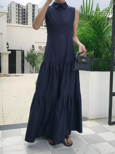 SOUTIEN COLLAR LONG DRESS