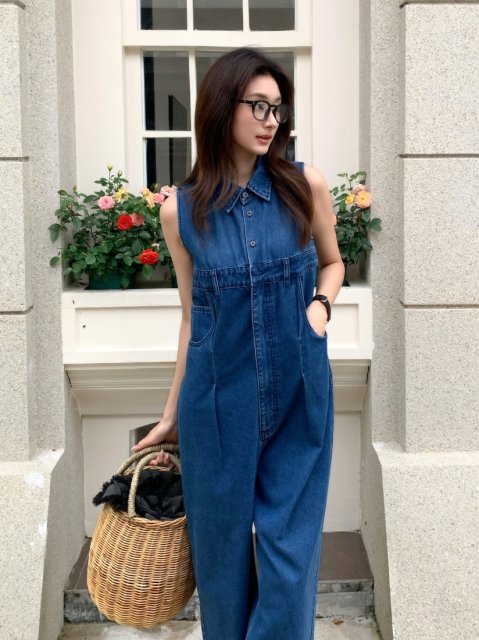 DENIM JUMP SUIT