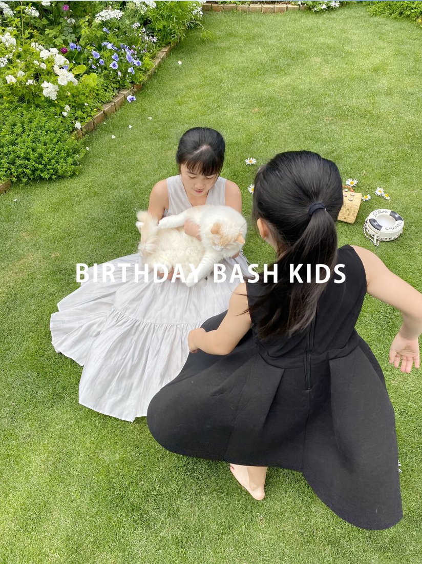 クルーネックバルーンドレス KIDS - BIRTHDAY BASH