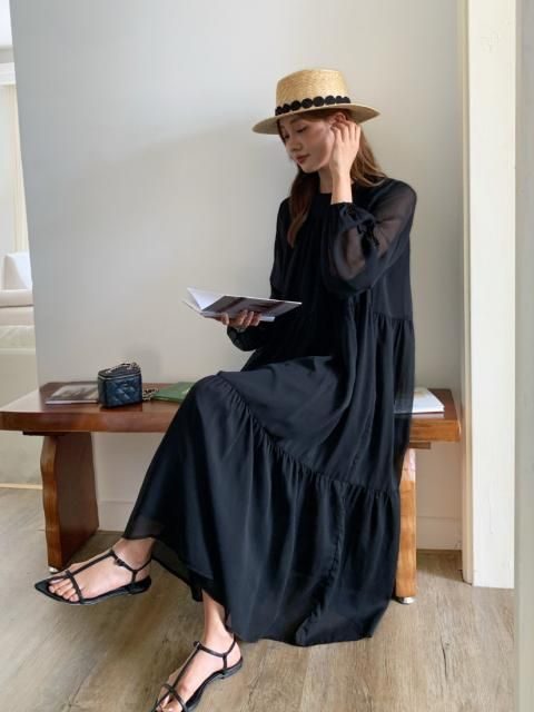 WASHER TIERED DRESS
