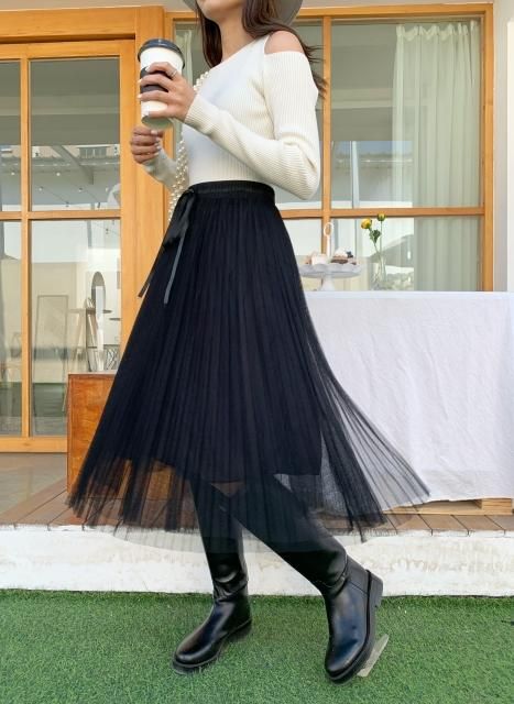 50% OFFORGANDY PLEATS SKIRT<img class='new_mark_img2' src='https://img.shop-pro.jp/img/new/icons41.gif' style='border:none;display:inline;margin:0px;padding:0px;width:auto;' />
