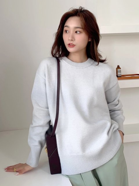 ROUND NECK HIGH GAUGE KNIT