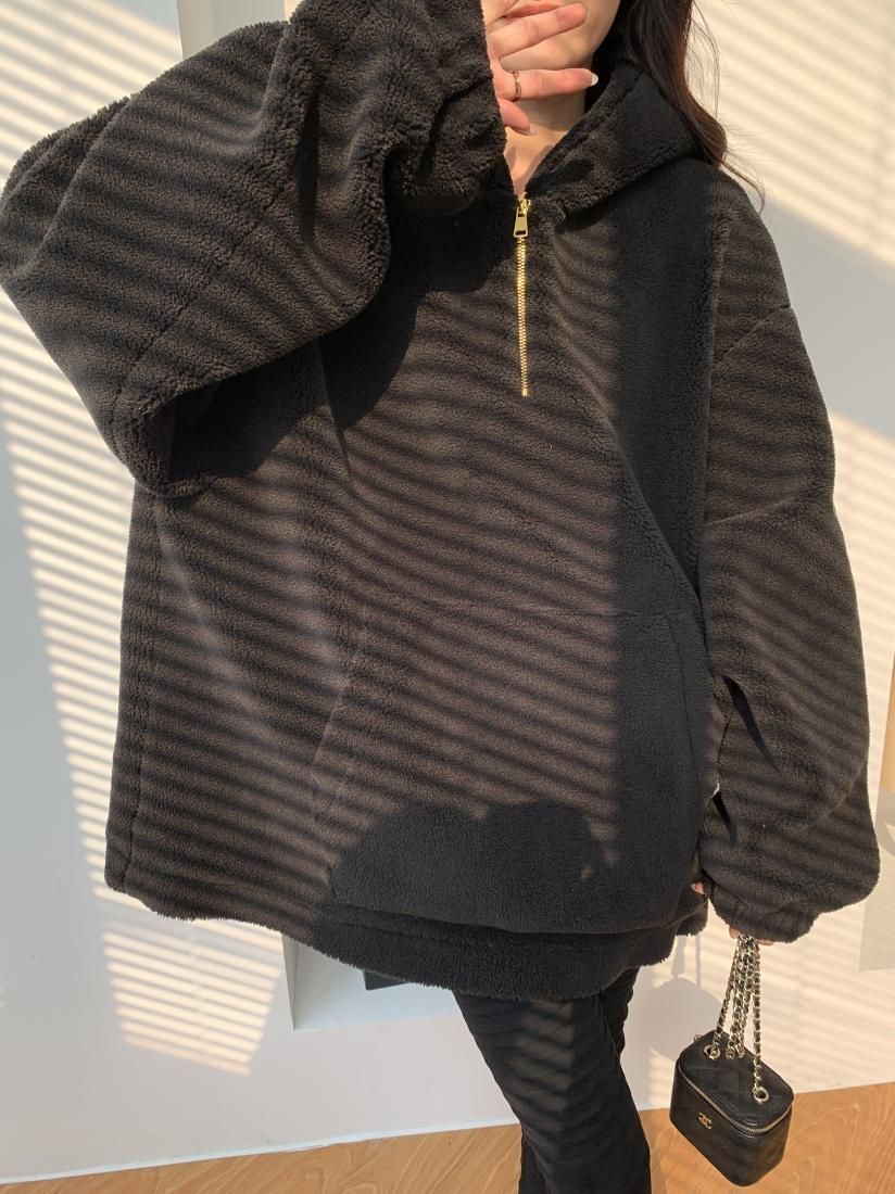 birthdaybash ボアポンチョコート METAL BUTTON BUTTERFLY BOA - BIRTHDAY BASH