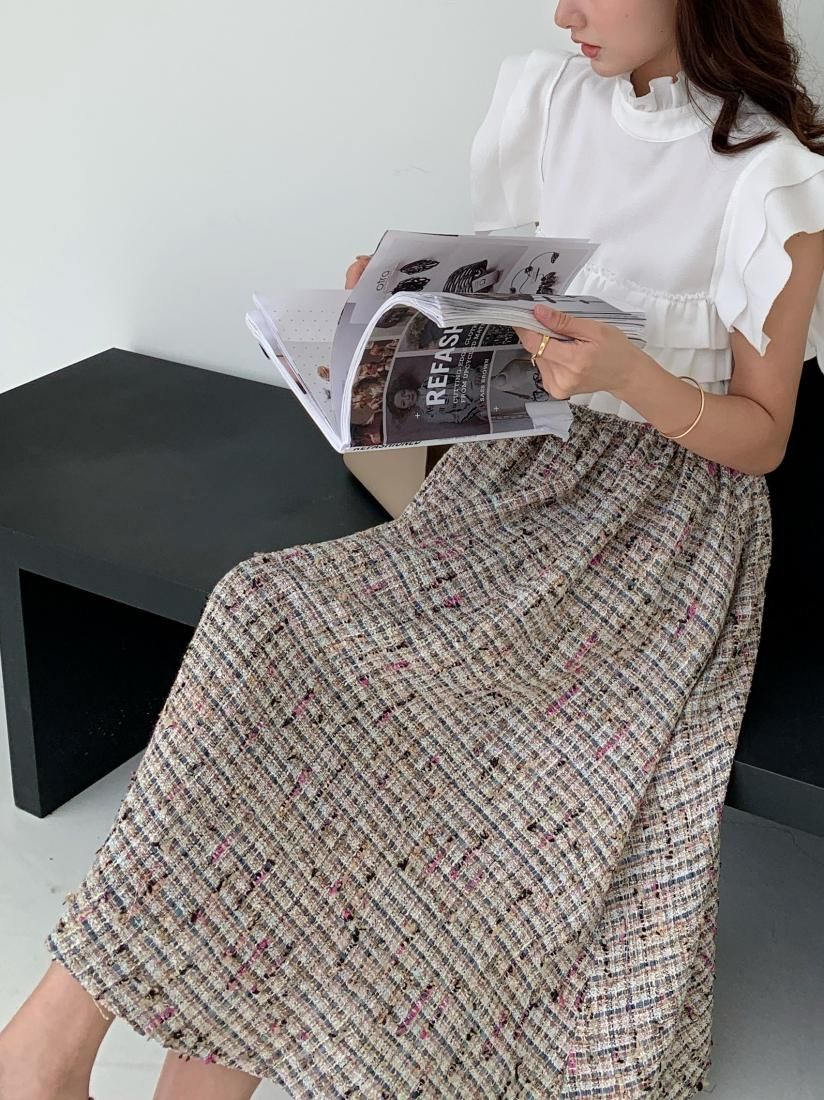TWEED CUT OUT SKIRT - BIRTHDAY BASH