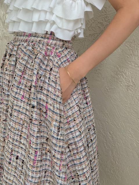 MIX TWEED SKIRT SHORT