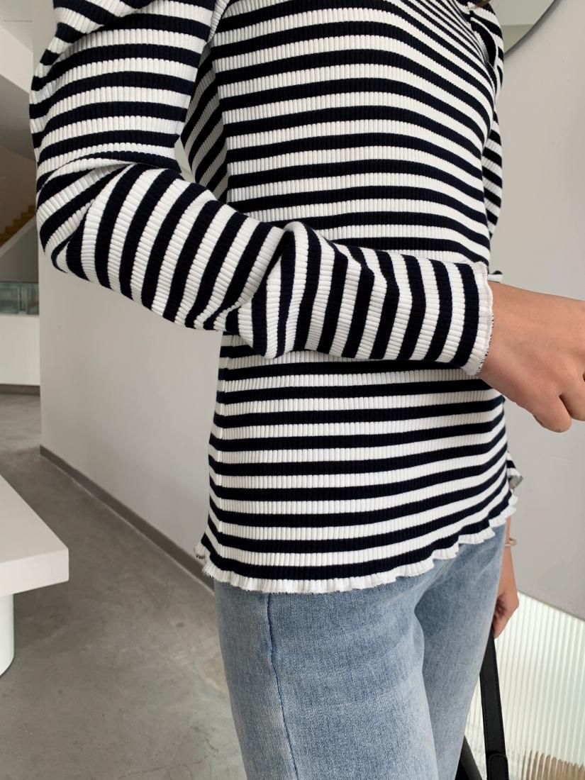 BIRTHDAY BASH(バースデーバッシュ)の「BORDER PUFF RIB KNIT