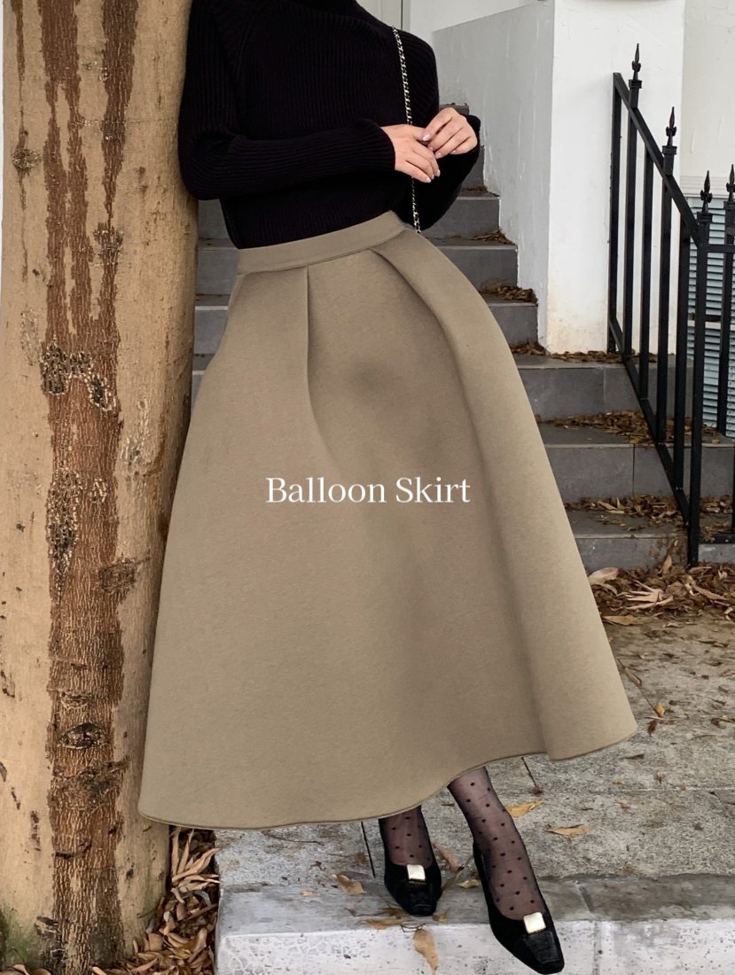 BB BALLOON SKIRT KHAKI - BIRTHDAY BASH