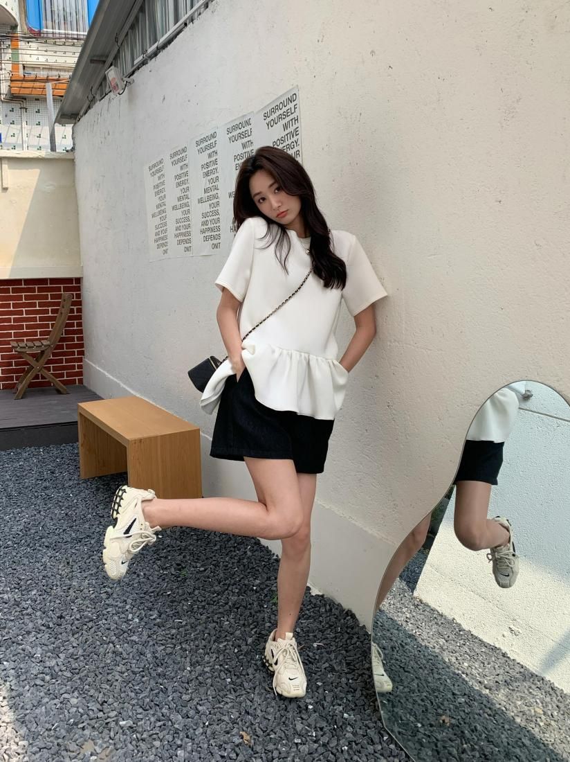 トップス birthdaybash PEPLUM TOPS TWEED TUCK PEPLUM TOPS - BIRTHDAY BASH