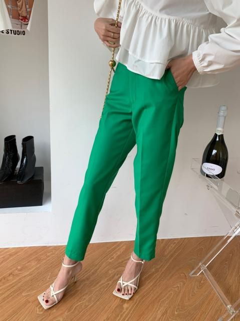 BB COLOR PANTS GREEN