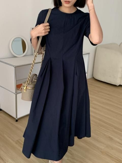 COTTON BALLOON FLARE DRESS