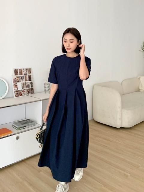 COTTON BALLOON FLARE DRESS