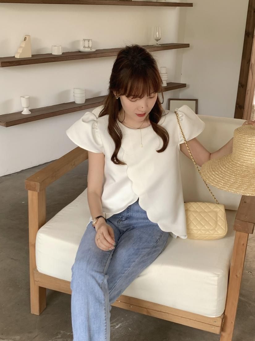 数量限定】FRONT SCALLOPED TOPS - BIRTHDAY BASH