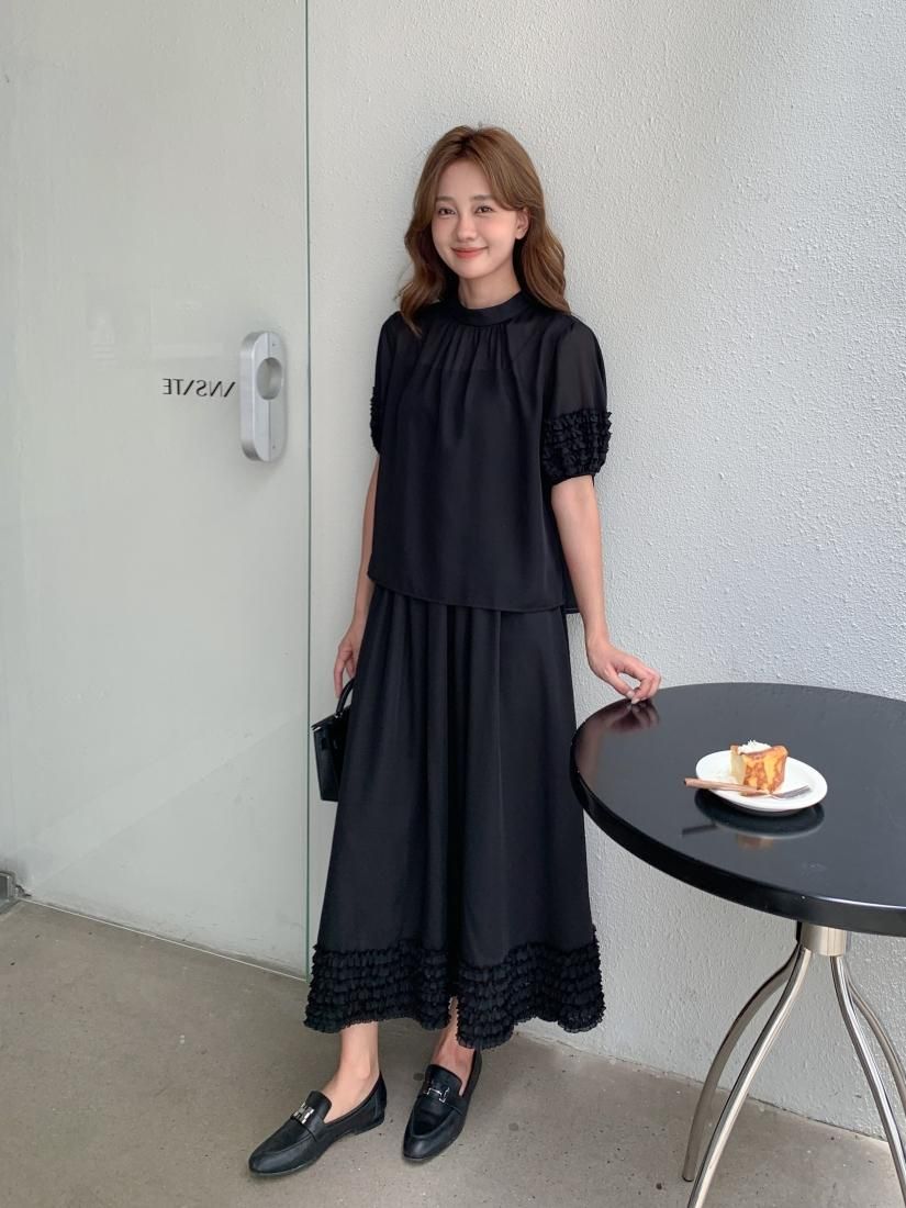 完売　バースデーバッシュ　ボリュームハリ感ドットフリル　雑誌掲載 2WAY DOT TRIPLE FRILL TOPS - BIRTHDAY BASH