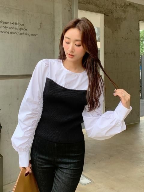 CORSET SHIRRING TOPS