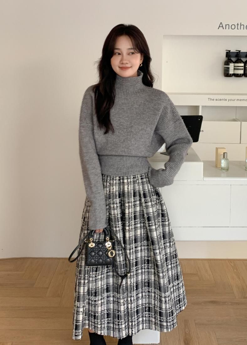 KIRA TWEED CHECK SKIRT - BIRTHDAY BASH