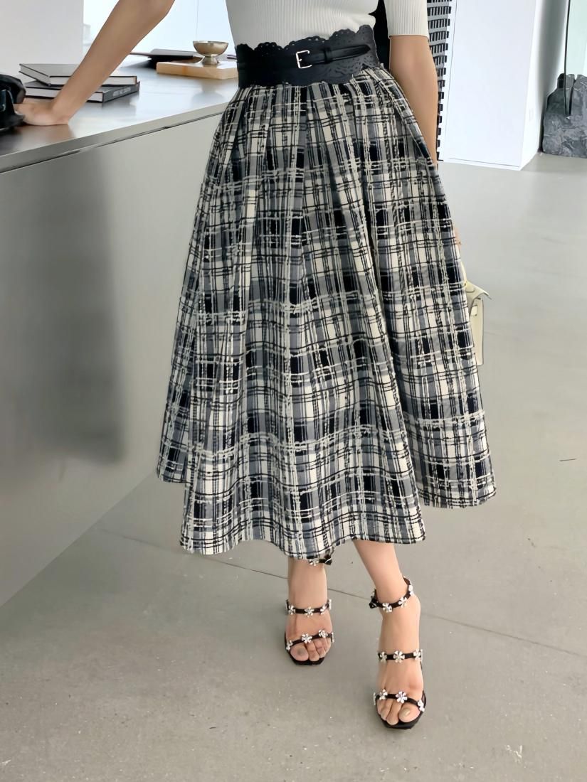 KIRA TWEED CHECK SKIRT - BIRTHDAY BASH