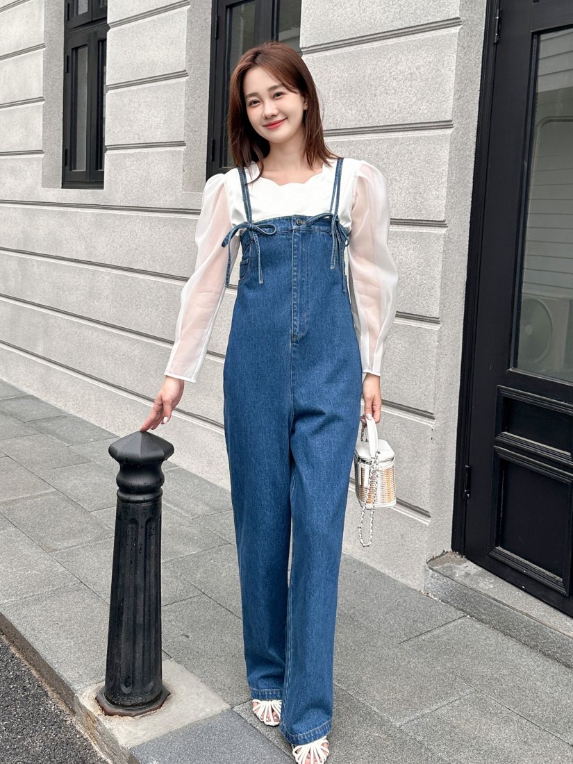 2WAY DENIM ROMPERS - サロペット