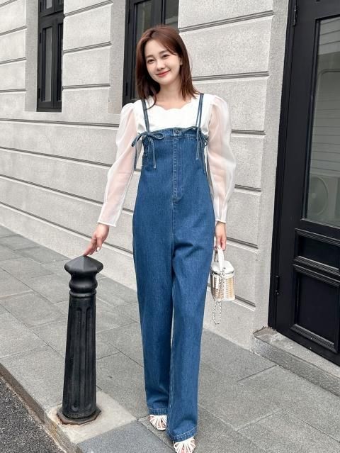 2WAY DENIM ROMPERS