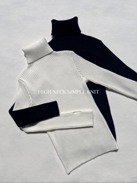 HIGH NECK SIMPLE KNIT