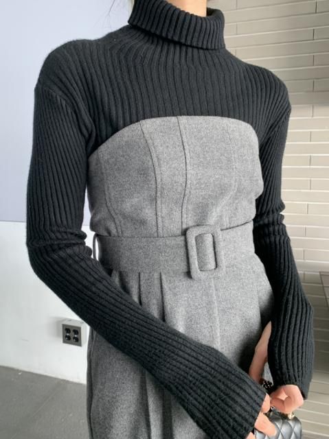 HIGH NECK SIMPLE KNIT