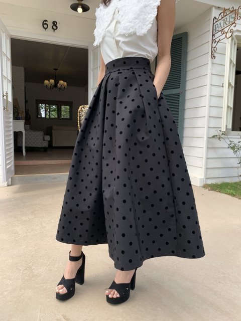 BIRTHDAYBASH 　DOT VOLUME SKIRT