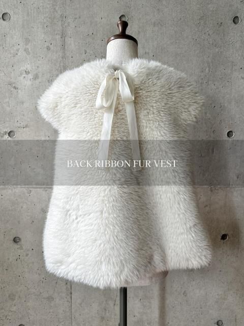 BACK RIBBON FUR VEST