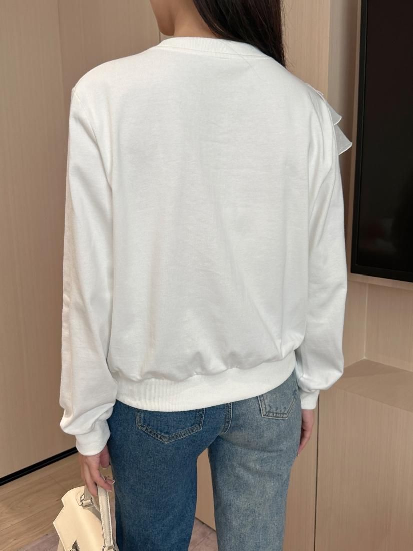 Birthday Bashフリルホワイトジャケット PLENTY FRILL SWEATER - BIRTHDAY BASH