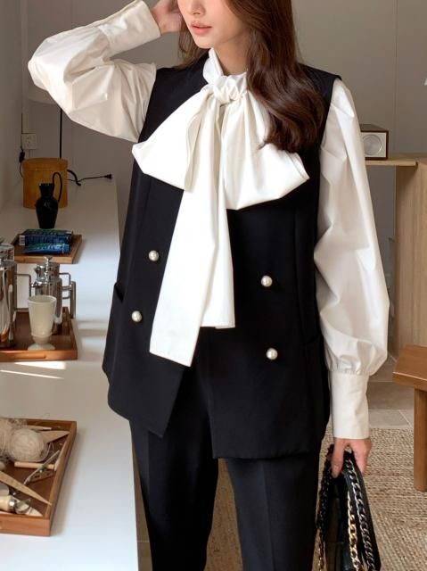  BIG RIBON 2WAY SHIRTS