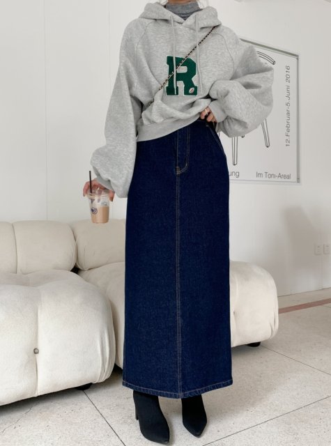 DENIM LONG SKIRT