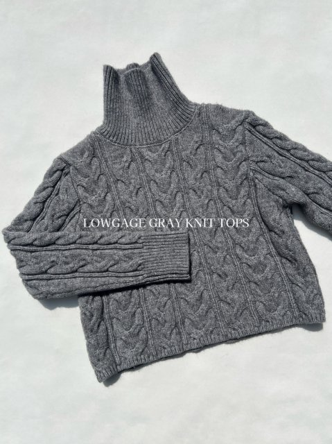 LOWGAGE GRAY KNIT TOPS