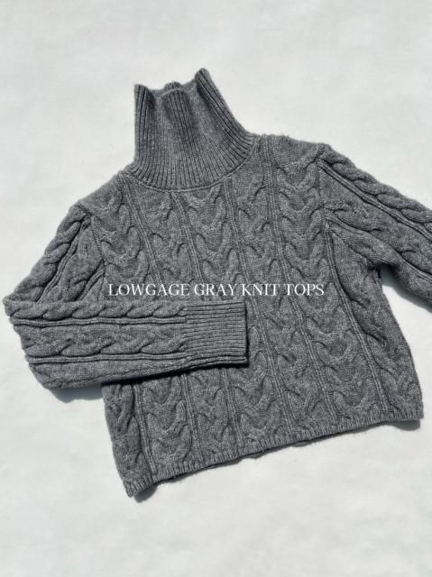 【50% OFF】LOWGAGE GRAY KNIT TOPS<img class='new_mark_img2' src='https://img.shop-pro.jp/img/new/icons41.gif' style='border:none;display:inline;margin:0px;padding:0px;width:auto;' />