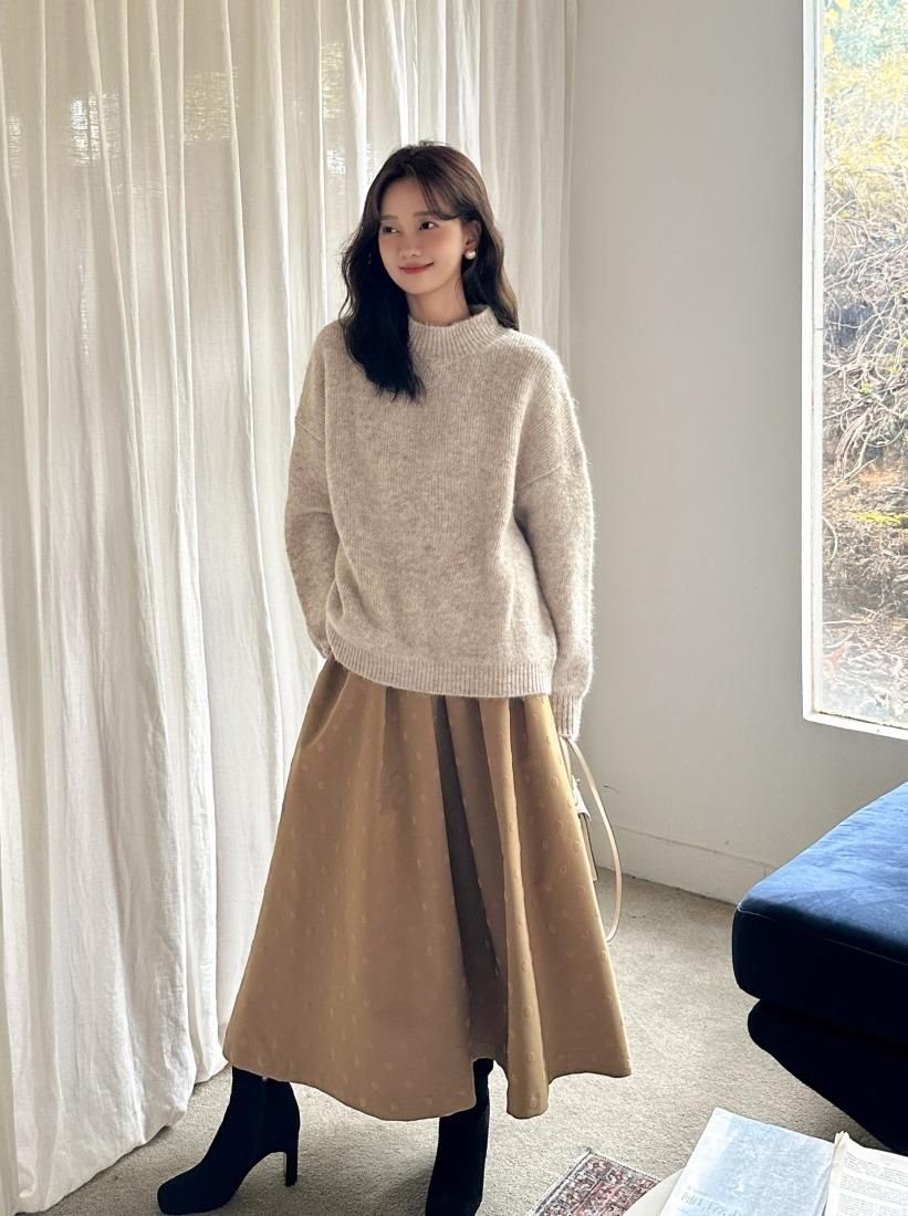 DOT VOLUME SKIRT BEIGE - BIRTHDAY BASH DOT VOLUME SKIRT BEIGE - BIRTHDAY BASH