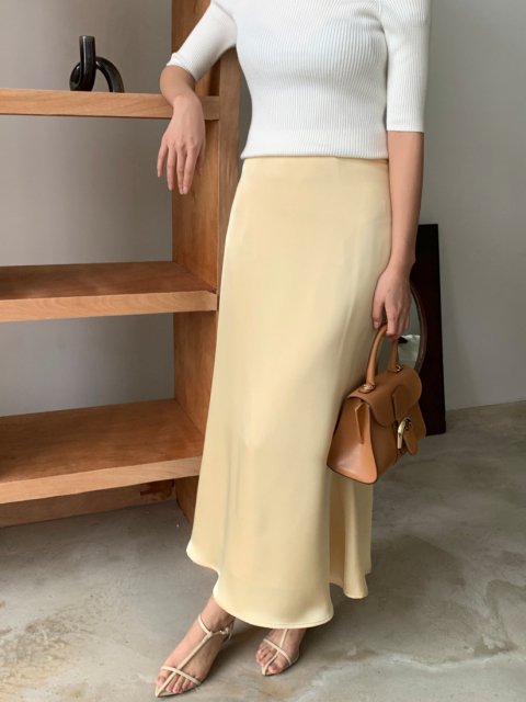 SLIM FLARE LONG SKIRT