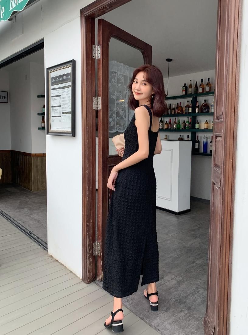 WAFFLE CAMISOLE DRESS - BIRTHDAY BASH