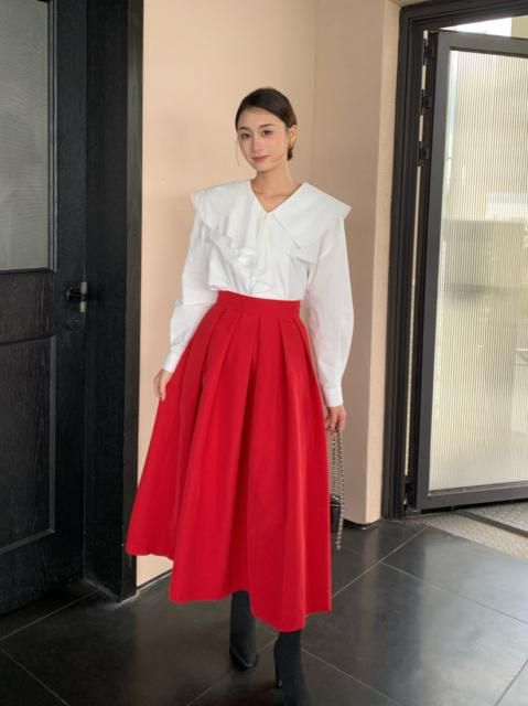 TACK FLARE COLOR SKIRT